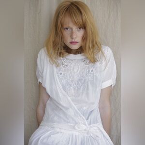 Vintage cotton eyelet summer tea party dress no damages to be seen